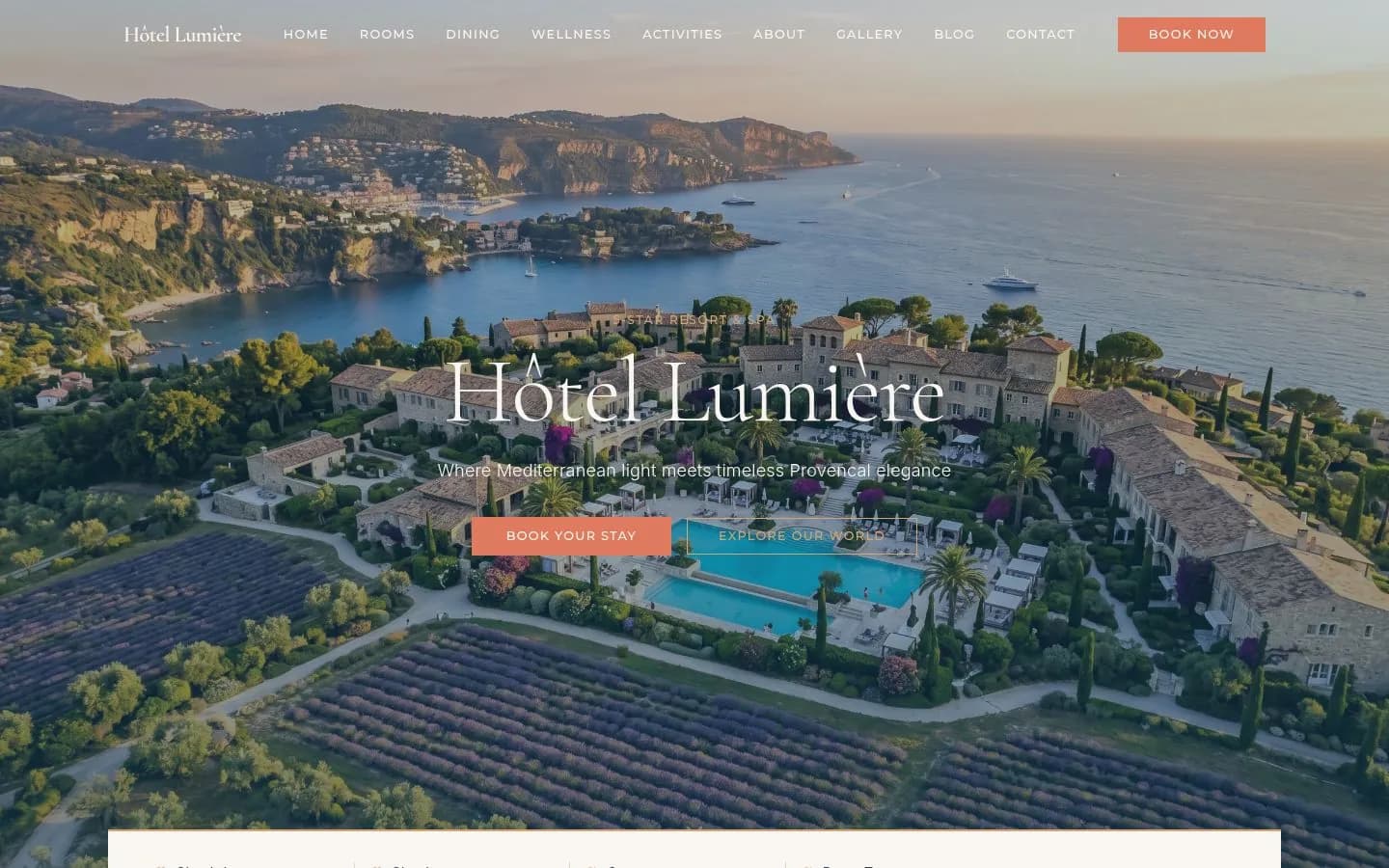 Démo Hôtel Lumière — Hôtellerie & restauration