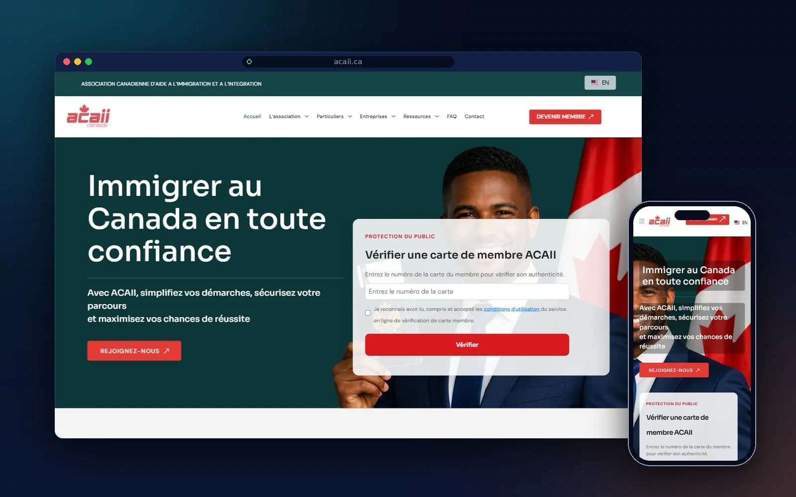 ACAII — Refonte orientée conversion dans un secteur où la confiance est tout.