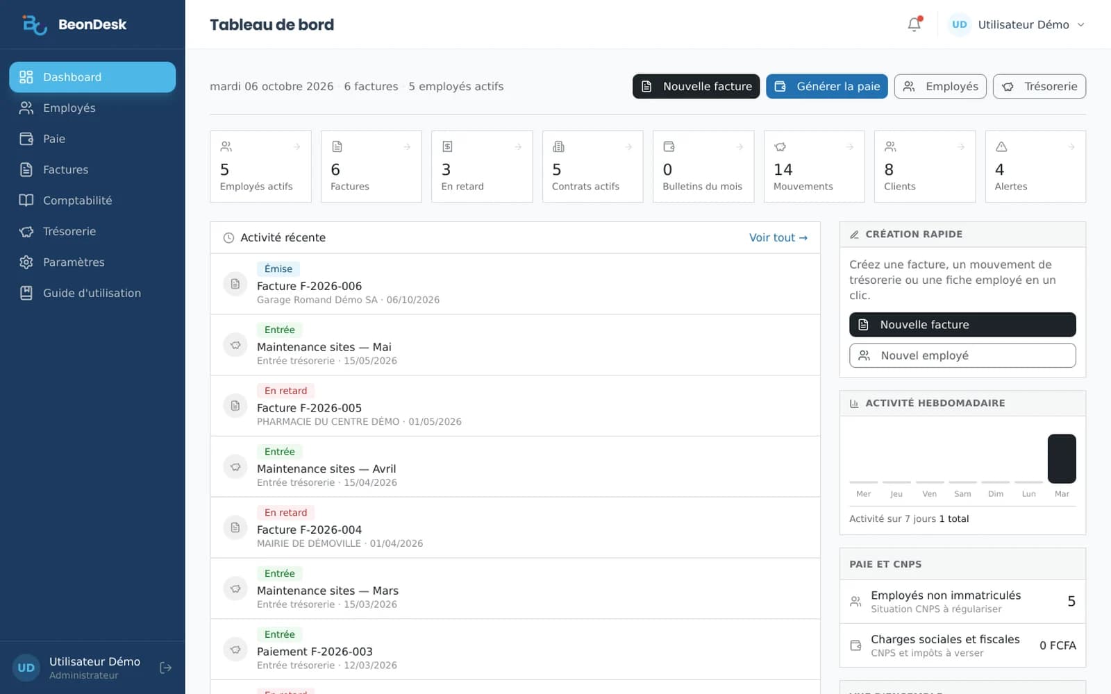 Application BeonDesk